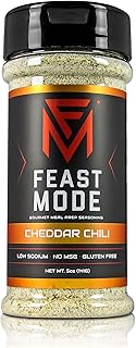 Cheddar Chili - Feast Mode Flavors - Low Sodium, No MSG, Gluten Free, Meal Prep Seasoning, Healthy, Clean, Cheddar Cheese, Chili Powder