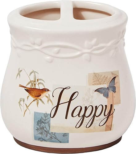 SKL Home by Saturday Knight Ltd. New Hope - Porta cepillos de dientes, color crema