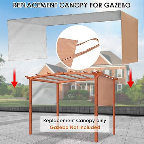 Miniatura 2 de NIMOSA Toldo de repuesto para pérgola, cubierta de toldo de toldos para exteriores, impermeable, universal, de repuesto, para estructura de pérgola,