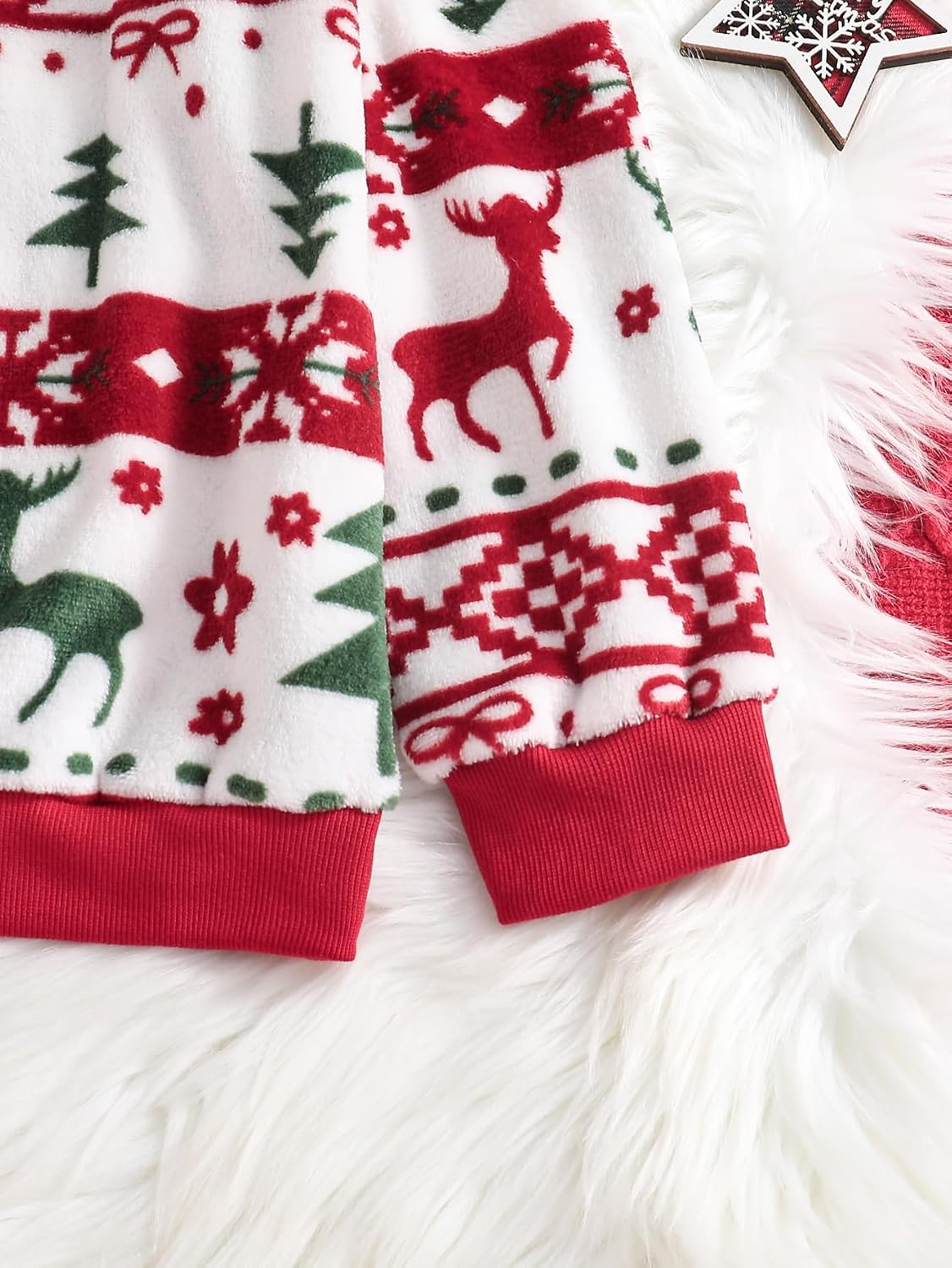 Christmas Outfits Matching Sets Long Sleeve Crew Neck Tops and Pant Casual Xmas Holiday Set for Kids, Boys and Girls