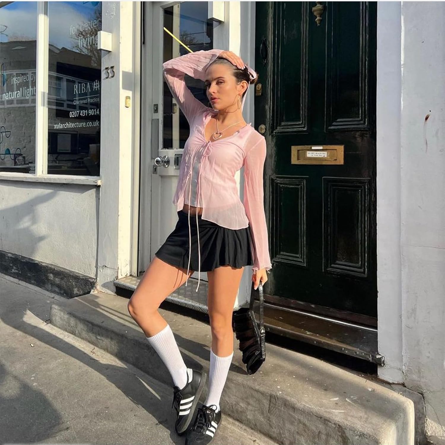 3 Pairs Slouchy Socks, Knee High Long Scrunch Socks, Size 5-9 - Image 3