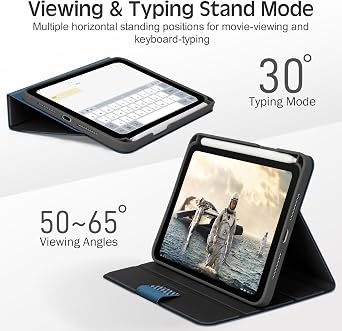 KingBlanc Case for iPad mini 7 A17 Pro, mini 6th 8.3 Blue