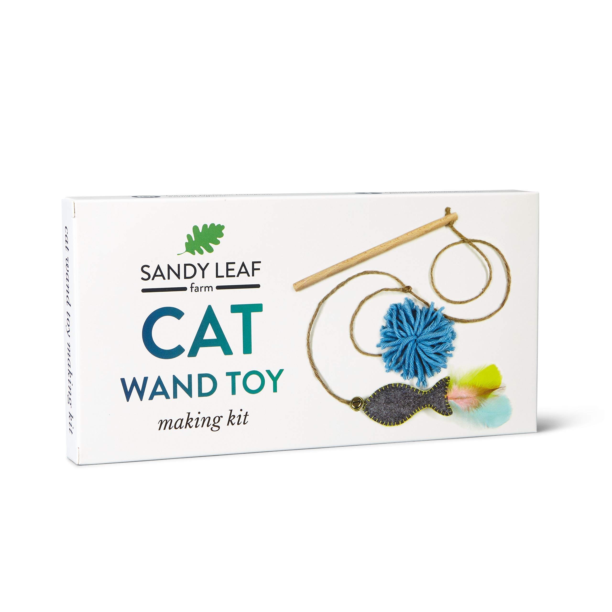 Sandy Leaf Farm Cat Wand Toy Making Kit - Make the perfect wand toy for your cat for cat lovers