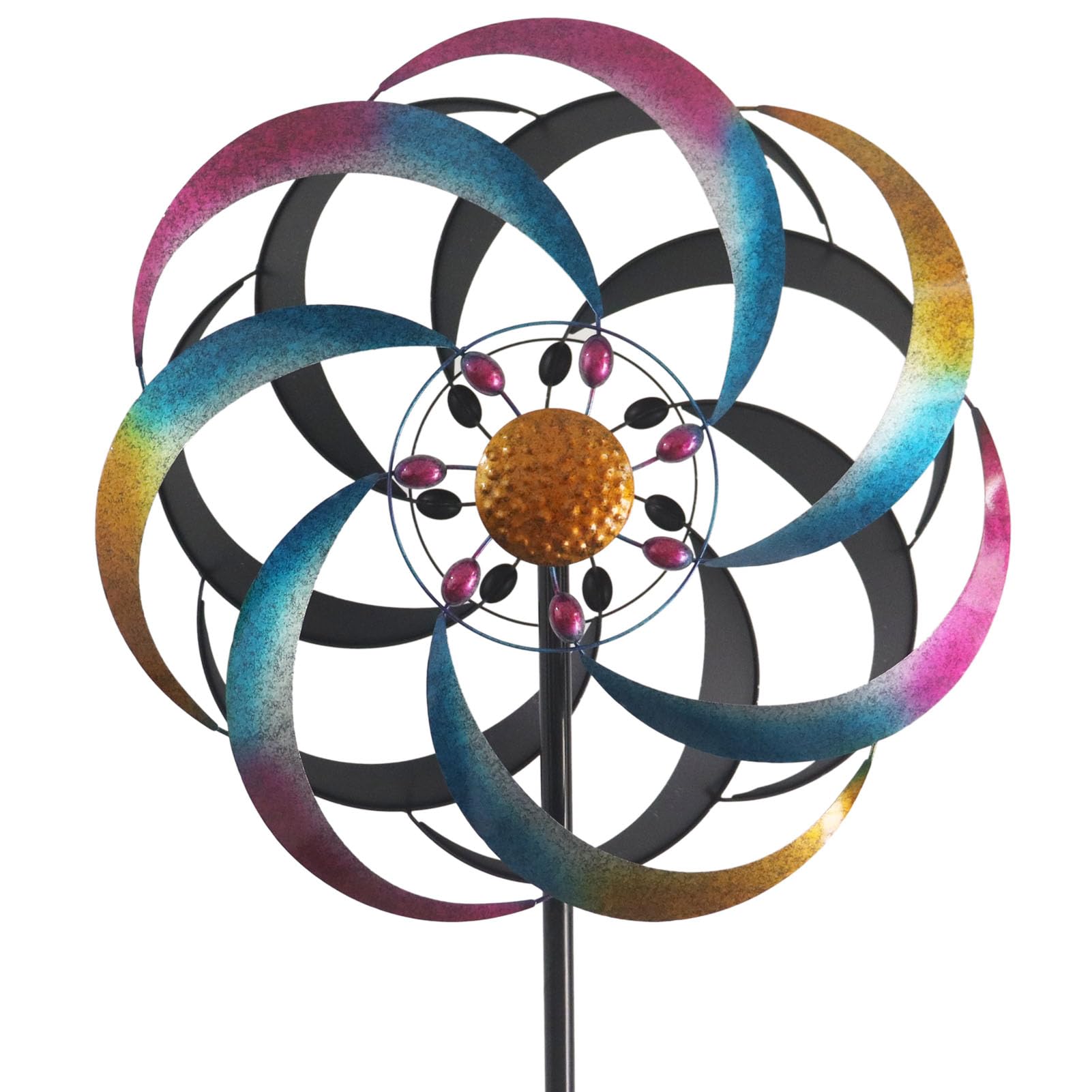 Large Wind Spinners Outdoor Colorful Metal Wind Sculptures