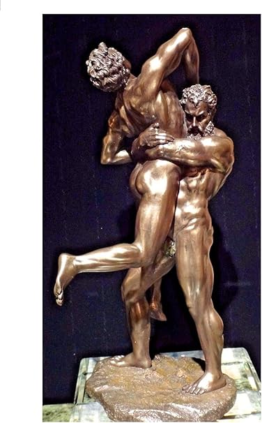 Amazon Hercules And Antaeus ヌード 男性像 彫刻 ブロンズカラー メンズ レスリング インテリア オンライン通販