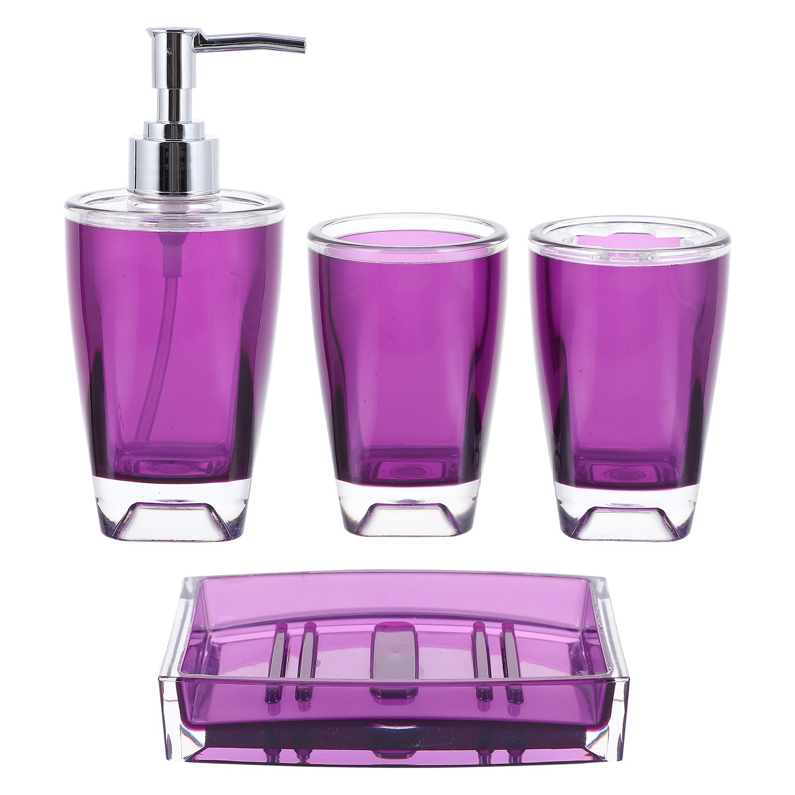 Accessoire salle de bain pourpre au style luxe chic par Veemoon