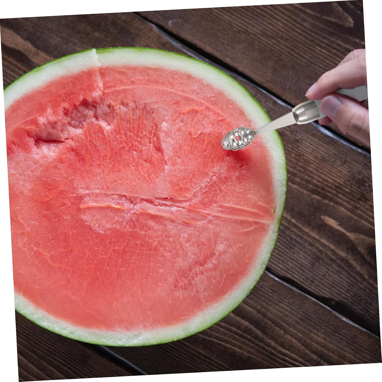 Stainless Steel Fruit Ball Scoop Creative Watermelon Baller for Cantaloupe Dragon Fruit More Unique Kitchen Tool for Home Use