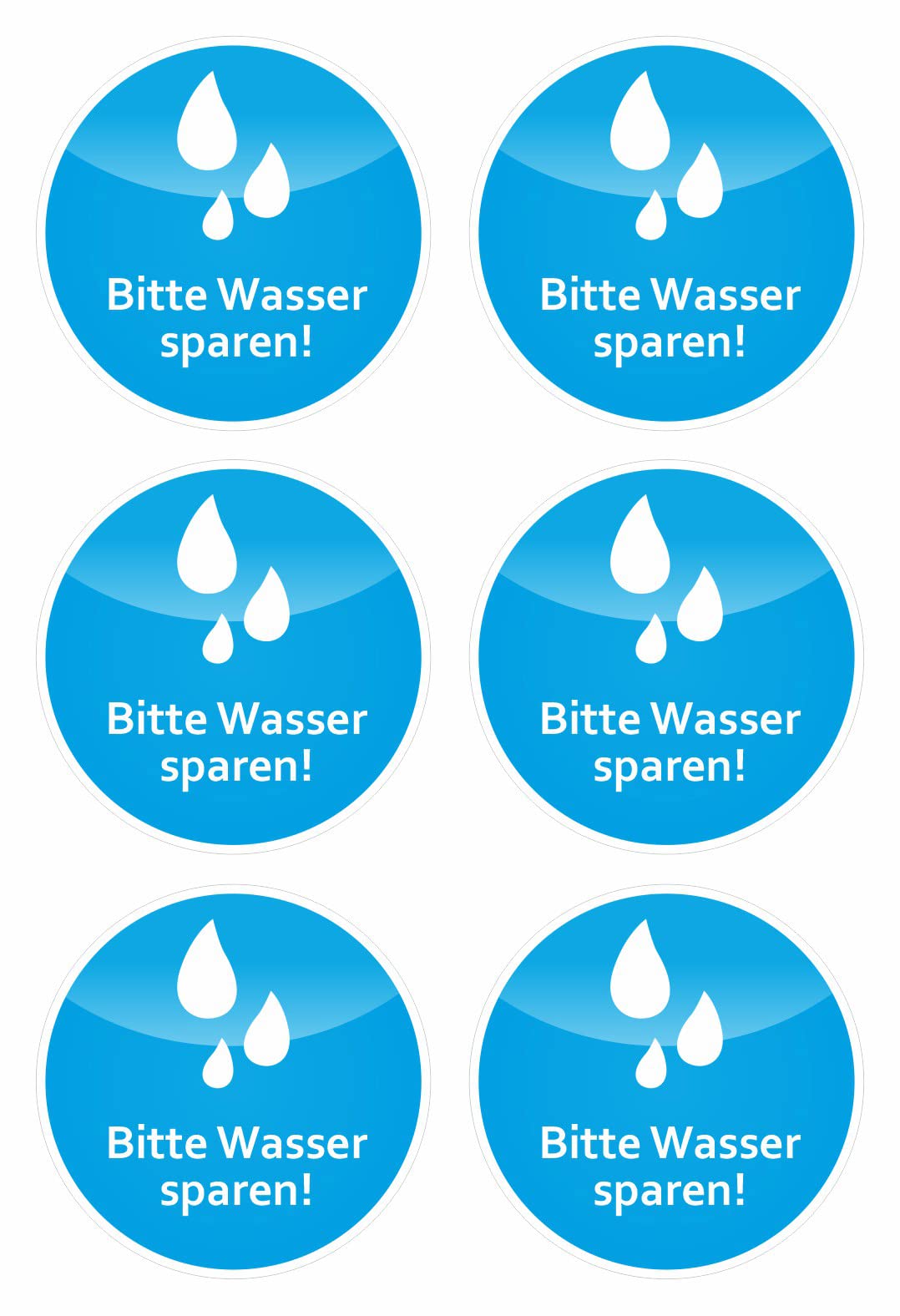 Vorsicht Warnhinweis Schild Absperrhahn Wasser Fenster Selbstklebende Glänzende Vinyl Aufkleber Aufkleber Schild 165 Mm X 65 Mm Geschäft Haus Etc - Schweiz