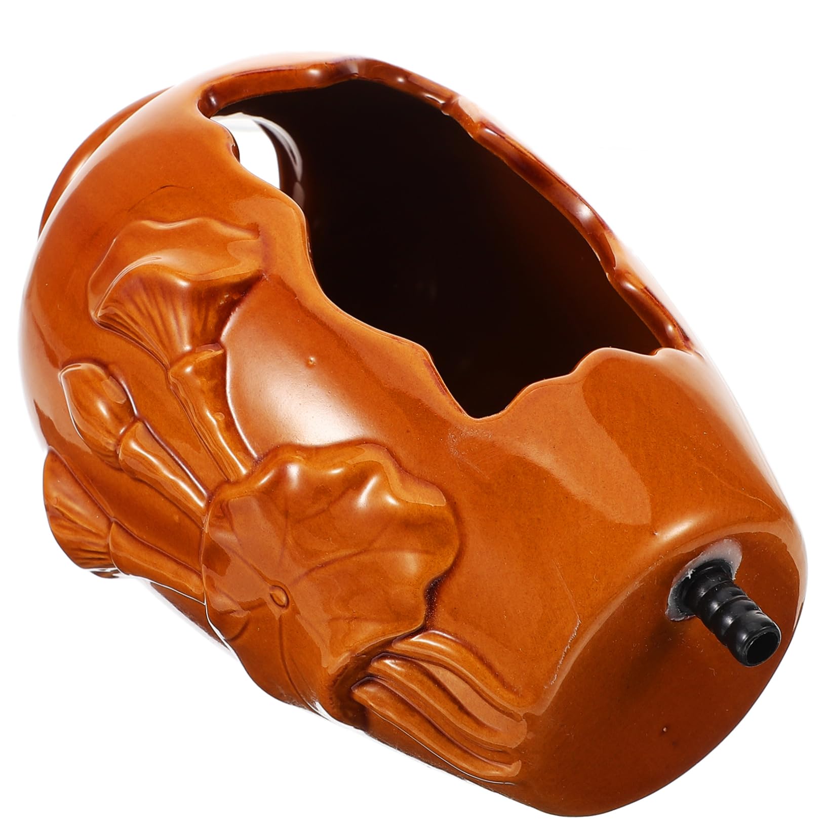 Parliky Water Fountain Fish Pond Decorative Waterfall Ceramic Jar Hydroponic Fish Tank Outdoor Water Fountain Garden Waterfall Jar