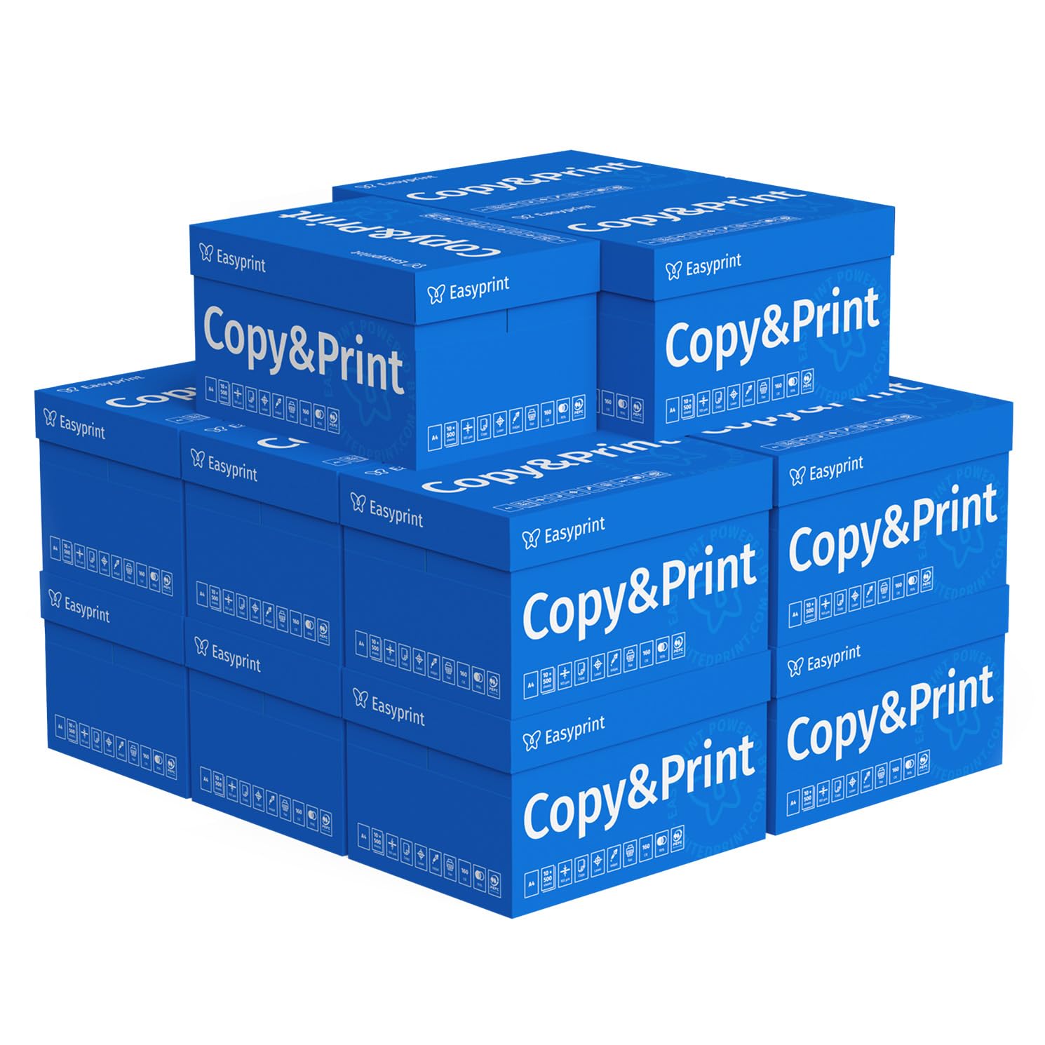 NOWOŚĆ: Easyprint papier do drukarek do kopiowania 75000 arkuszy 150 x 500 A4 Premium biały CIE 160 zwycięzca testu PEFC certyfikat ekologiczny