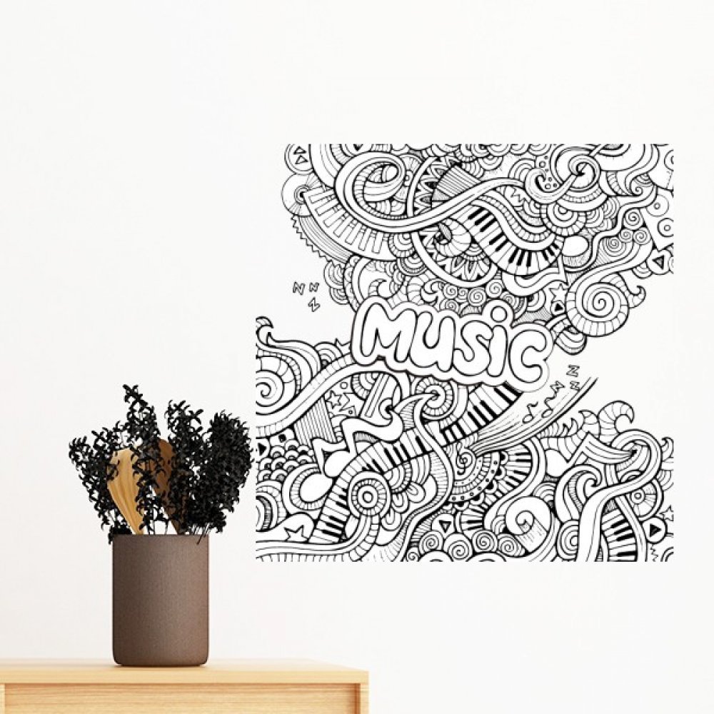 Sticker violon rock DIY amovible pour relooker un mur sans peindre 80cm