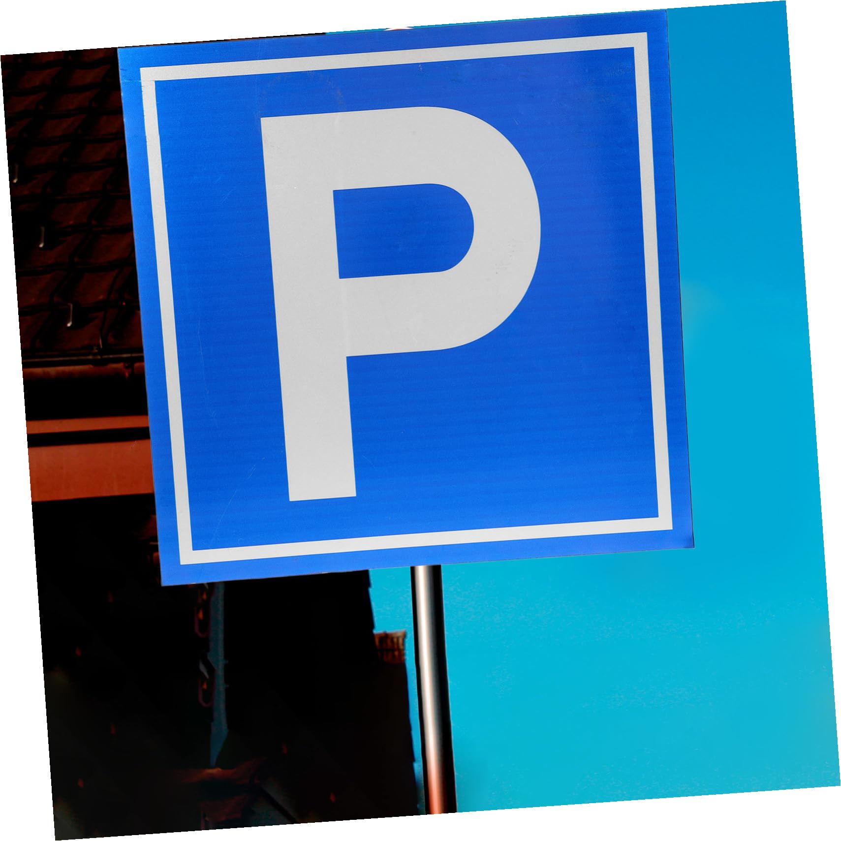 Cabilock Cartello Parcheggio P Simbolo in Lega di Alluminio, Segnaletica di Sicurezza Blu ad Alta Visibilità per Parcheggi e Aree Private