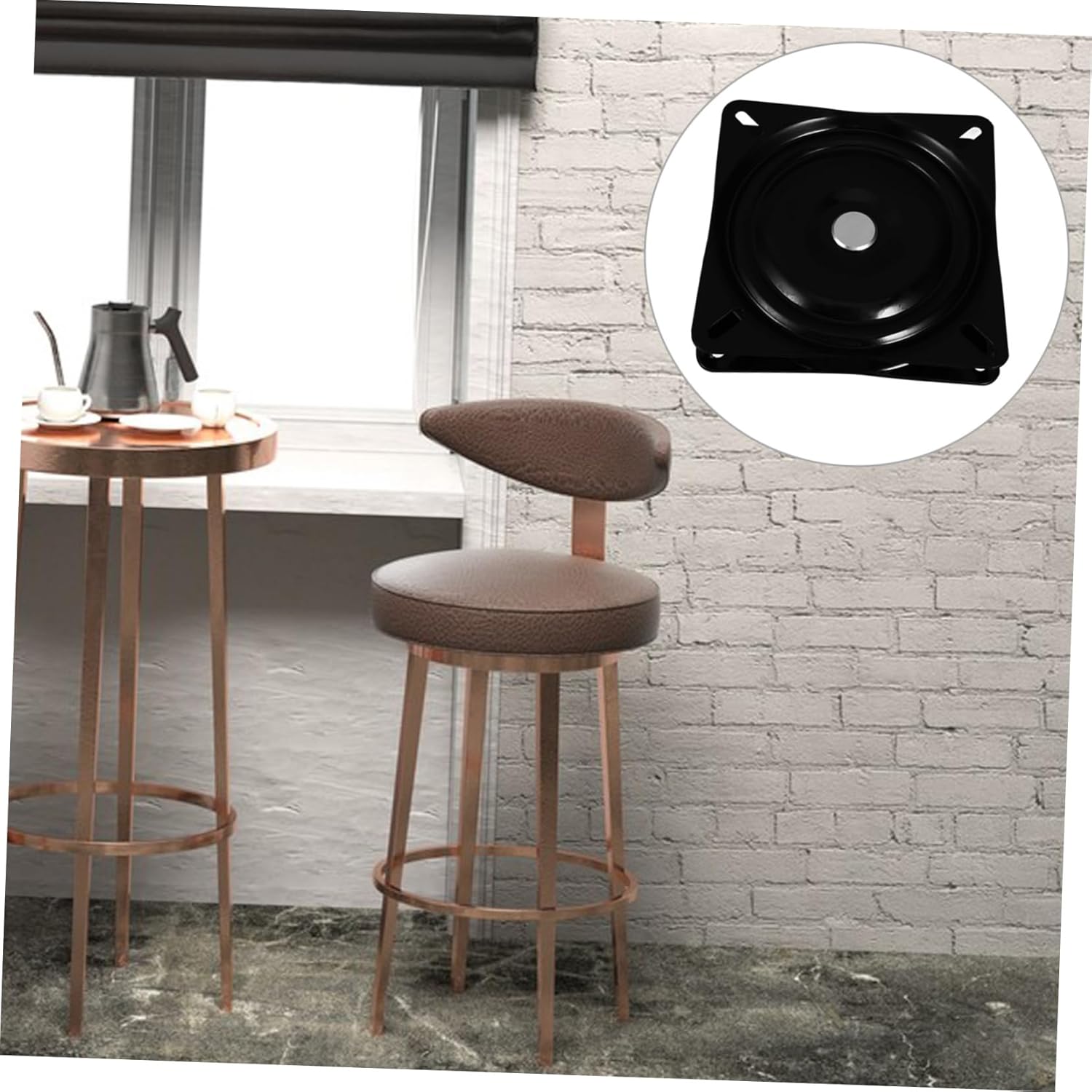 Hemobllo Heavy Duty Bar Stool Swivel Plate Rotating Mechanism for Chairs and Furniture Smooth Rotation Easy Installation Design for Replacement