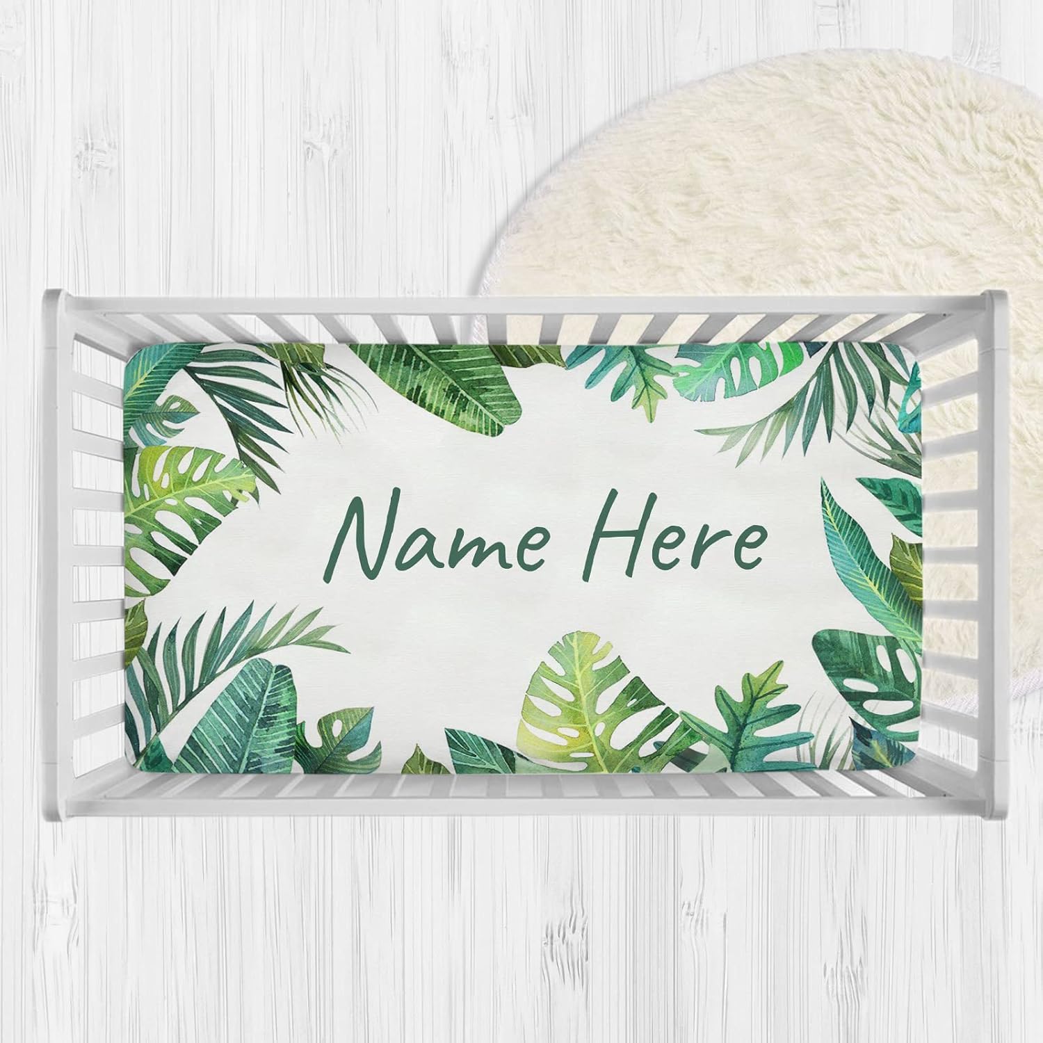 Personalized Baseball Baby Crib Sheets with Name, Customized Baseball Texture Crib Mattress Sheets for Baby Boys, Fitted Crib Bedding Sheets for Standard Crib Size, Mini Crib Sheet | Name Crib Sheets