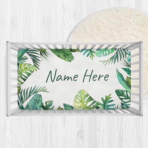 Miniatura 7 de Sábanas de cuna de bebé de elefante sonriente personalizadas con nombre, sábanas de colchón personalizadas de luna y nube para bebés niñas, sábanas