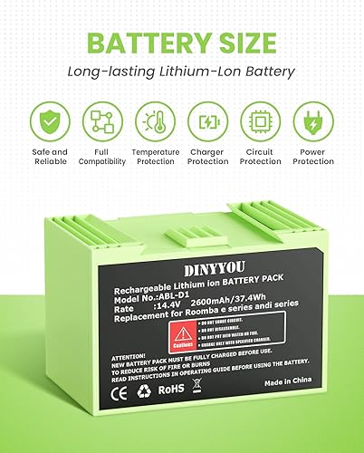 Miniatura 3 de DINTYOU Reemplazo de batería de vacío I7 para iRobot Roomba i7 e i Series Batería de iones de litio Roomba e E5 E6 E5150 E5152 E6198 e i i3 3150 i3+