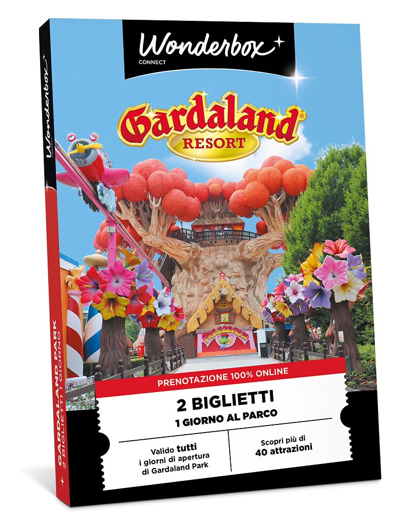 WONDERBOX Connect - Cofanetto Regalo - Gardaland Park - 1 Giorno 1 Parco | 2 Persone - Scorpi più di 40 Attrazioni - Valido 27 mesi