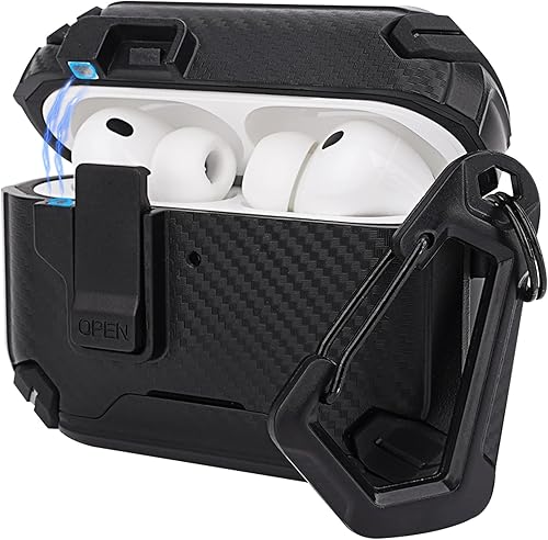 Geekria Rugged Case Cover Compatible with AirPods Pro 3 (2025), Support MagSafe,