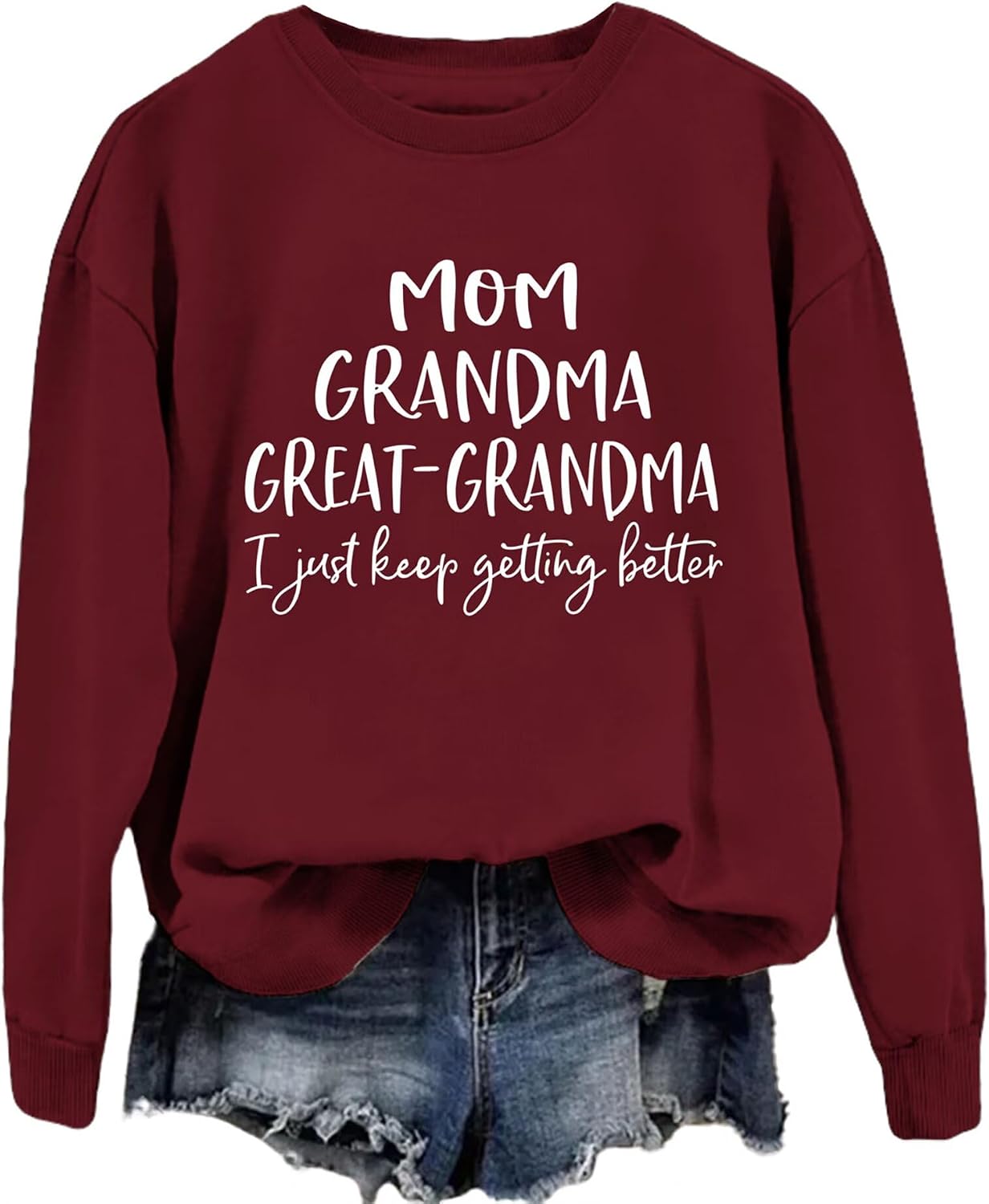 Great Grandma Sweatshirt for Women Crewneck Casual Pullover Tops Loose Comfy Grandma Gifts Shirts Top Sweatshirts