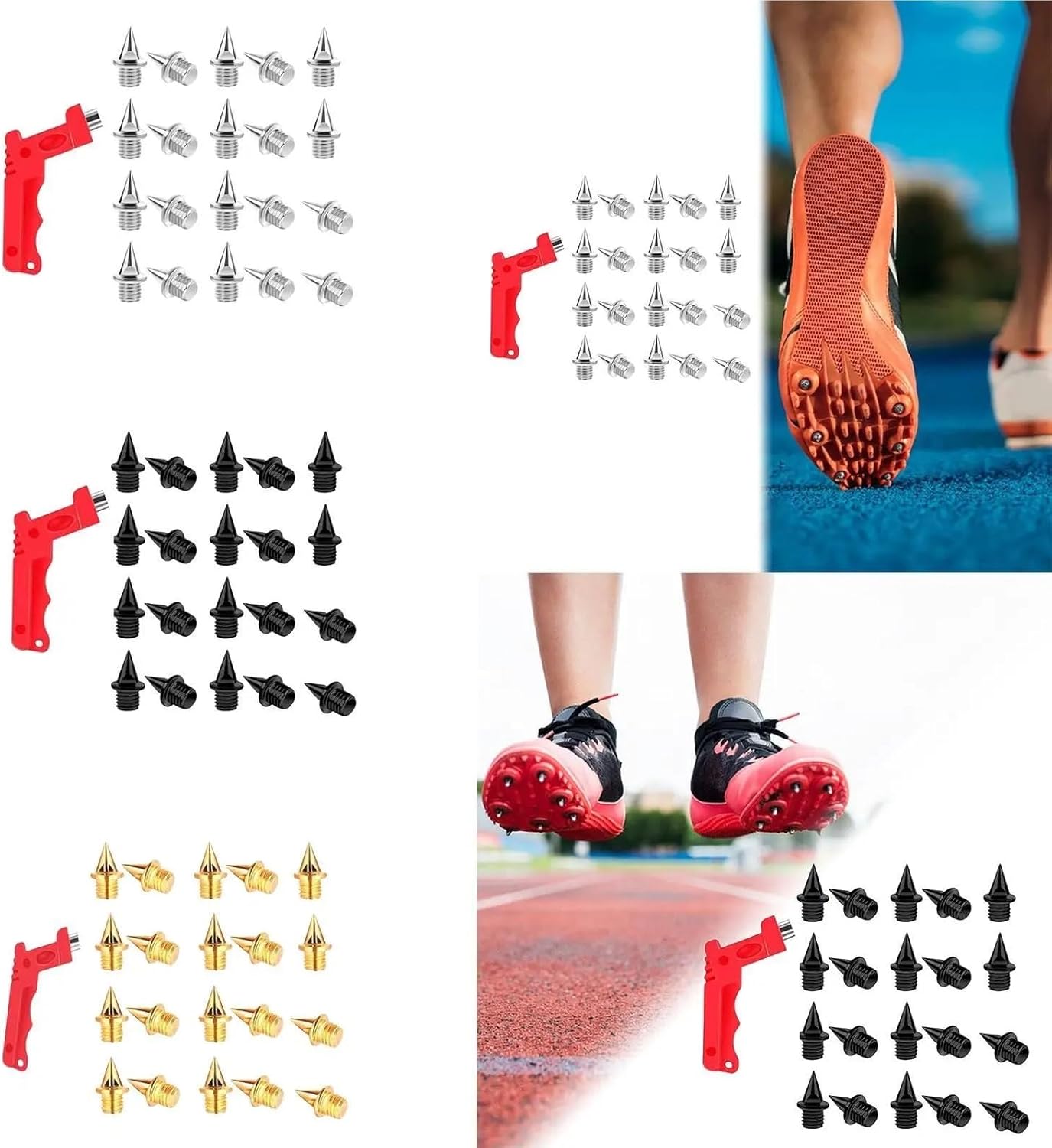 Track Spikes 120pcs Track Shoe Spikes Practical and Field Running for Practice Short Distance Outdoor Training Adults