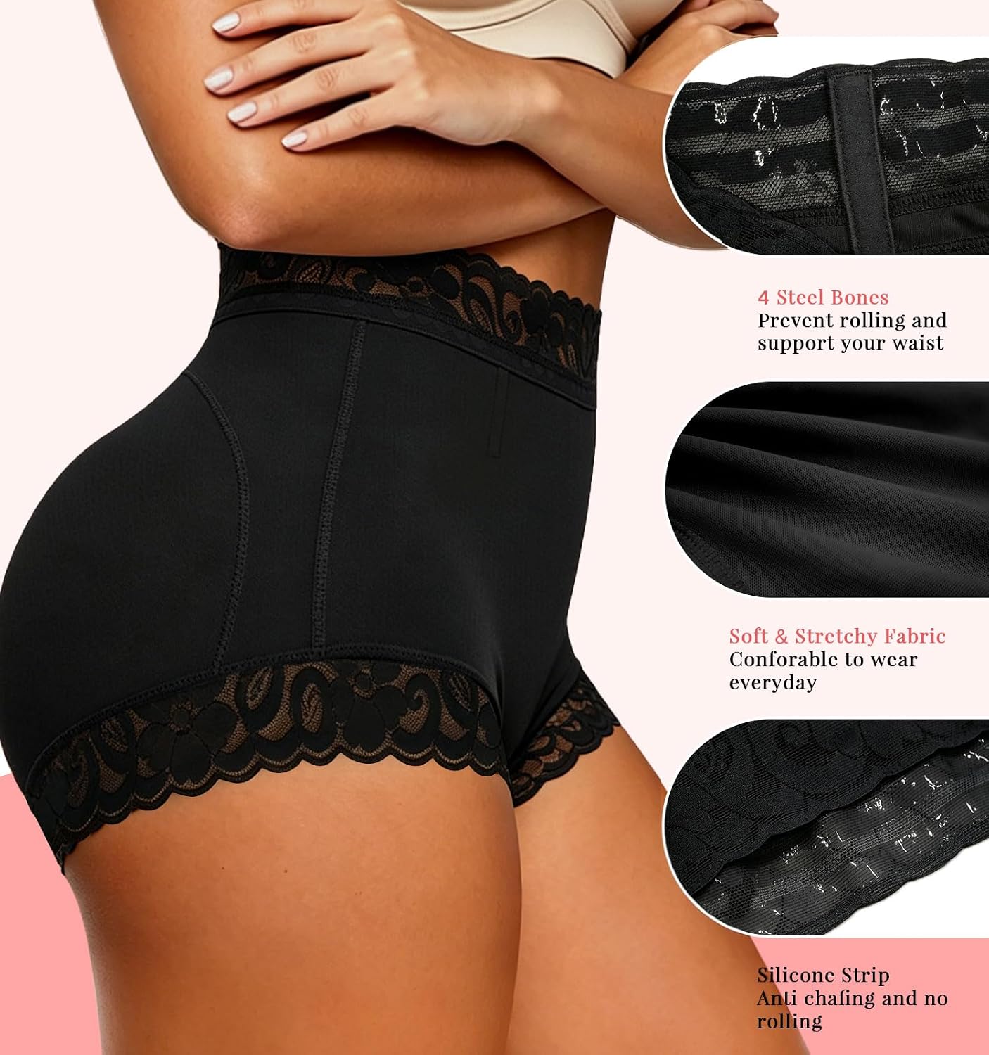 Short Faja Shapewear Underwear Short Lace Butt Lifter Panties Lace Colombianas Moldeadoras Tummy Control for Women