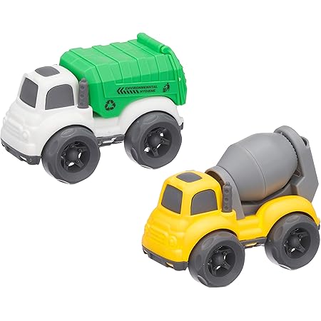 Amazon ジョーゼン ビークルタウン 清掃車 ミキサー車セット Jfvt006 Wy フリクションカー おもちゃ