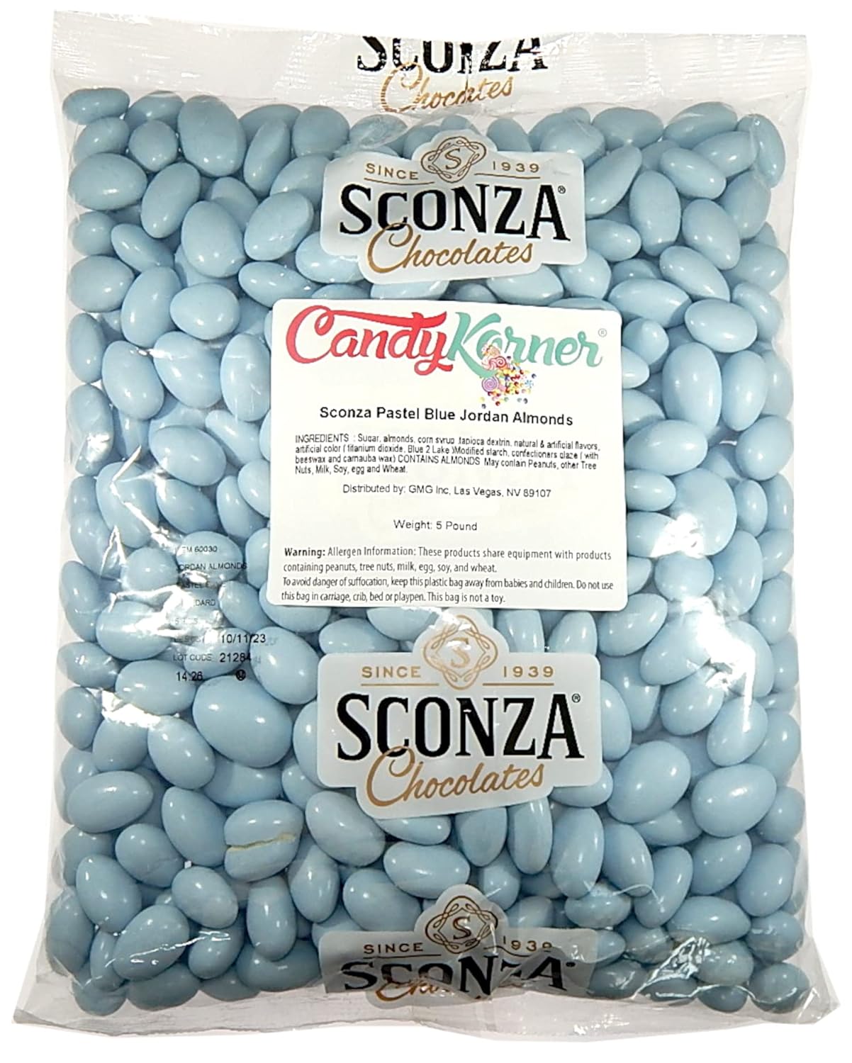 Jordan Almonds Candy Coated Almonds Pastel Blue Mix