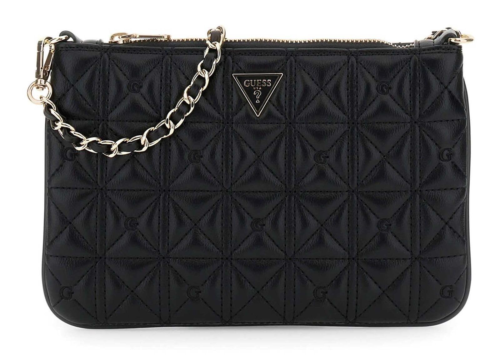 Sac à main plat GUESS matelassé noir BS26GU120 maroquinerie