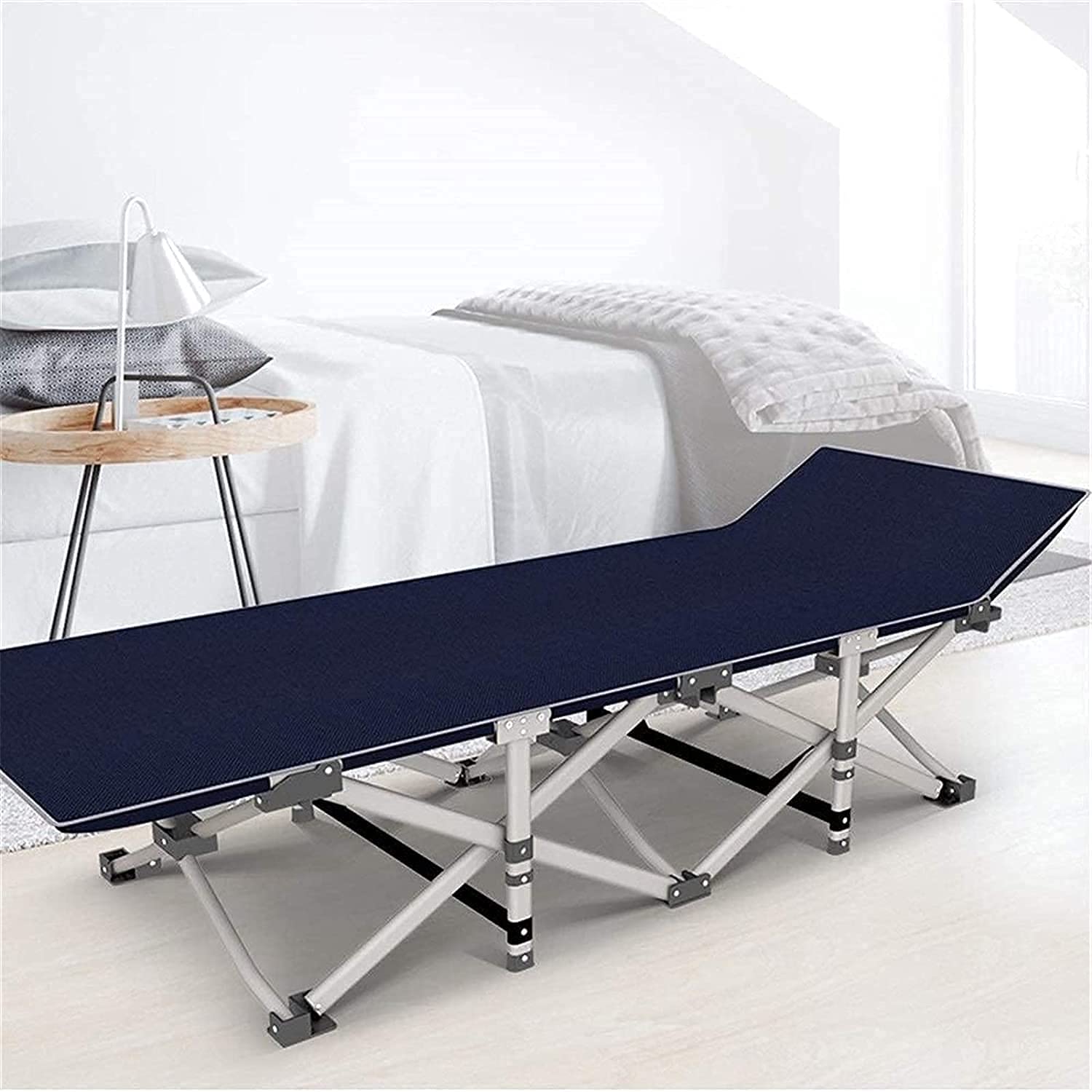 Meneflix Rugged Foldable Camping Bed Household Bed Single Recliner Office Lunch Bed Outdoor Portable Bed for Travel, Base Camp, Hiking, Mountaineering, Hospital, Beach, Travel Bed, Farm House (B095K4WKMN) Amazon Price History, Amazon Price Tracker