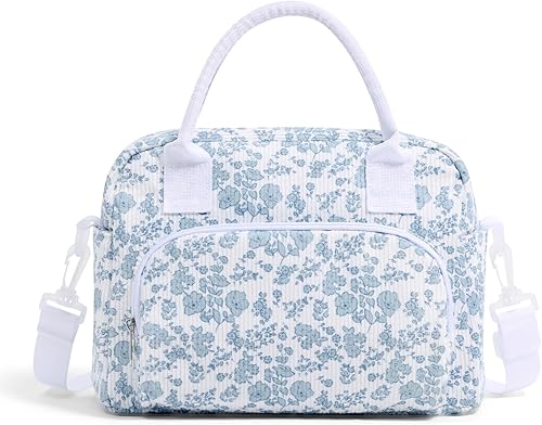 Miniatura 7 de MAMONA Bolsa de almuerzo para mujeres y hombres, de gran capacidad, reutilizable, de pana, aislada, bolsas de mano para oficina, picnic A
