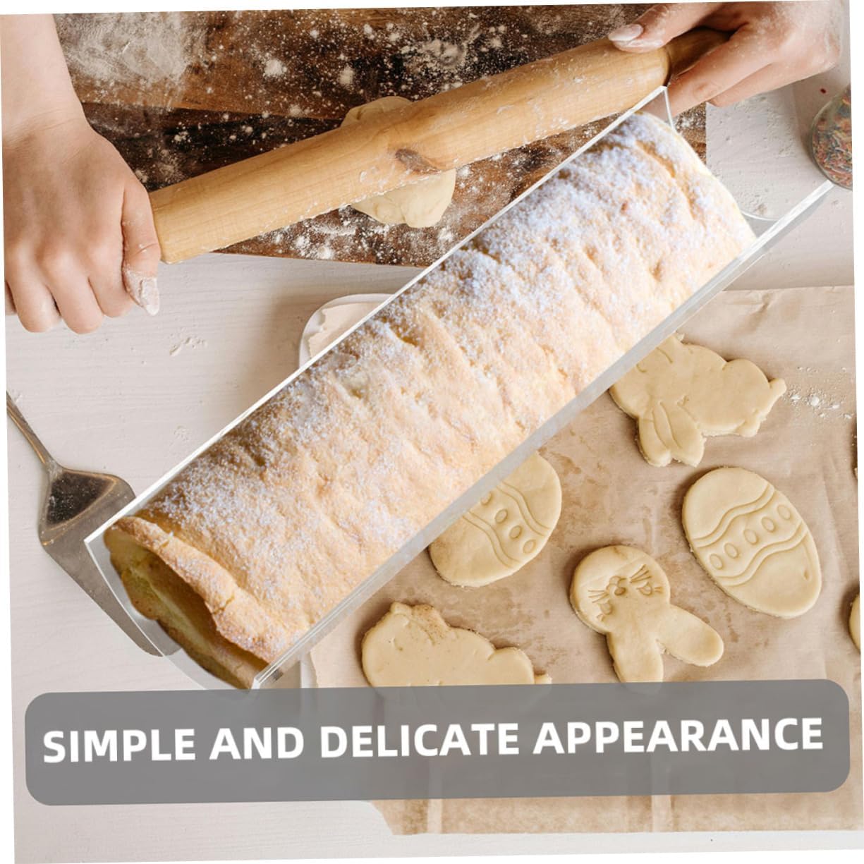 2 Pcs Acrylic U Shaped Cake Roll Mold for Easy Baking Versatile Kitchen Tool for Home Bakers and User Friendly Design for Roll Cakes and Desserts