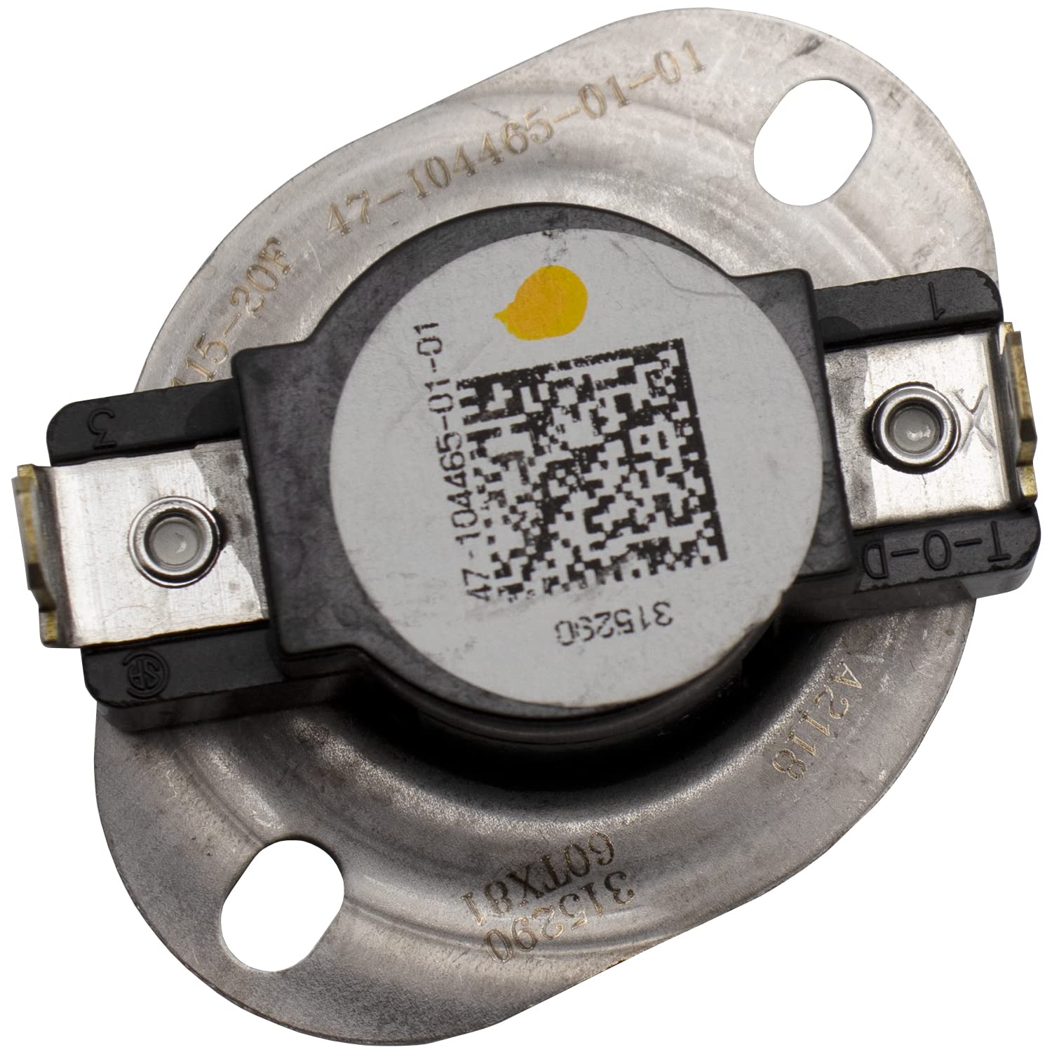 Supplying Demand 47-104465-01 HVAC Limit Switch Normally Closed Close at 95F Open at 115F Auto Reset 230VAC