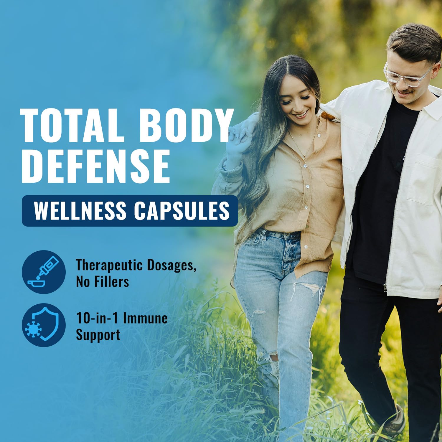 10-In-1 Immune Support Supplement: Immune Boosters for Adults & Kids Daily Immunity Defense with Key Immune System Vitamins Zinc, Vitamin C and D, Plus Elderberry, Quercetin, Echinacea & More, 60 Caps — Amazon image 3
