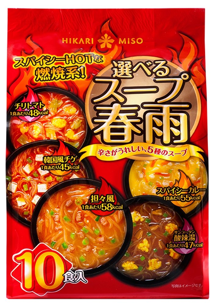 Amazon | ひかり味噌 選べるスープ春雨スパイシーHOT 10食×2個