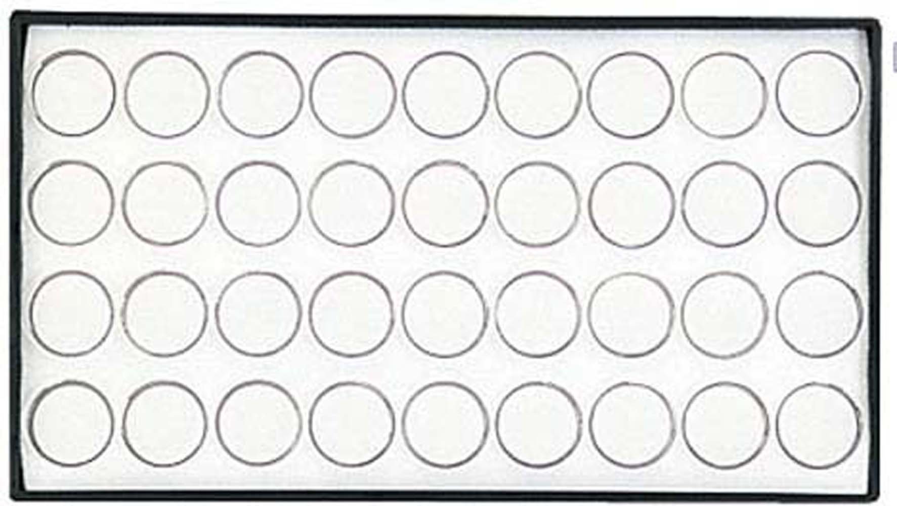 BIN BUDDY 36-Piece Plastic Gem Jars | Durable & Clear | White Cushioning Inserts | Perfect for Jewelry, Beads & Treasures