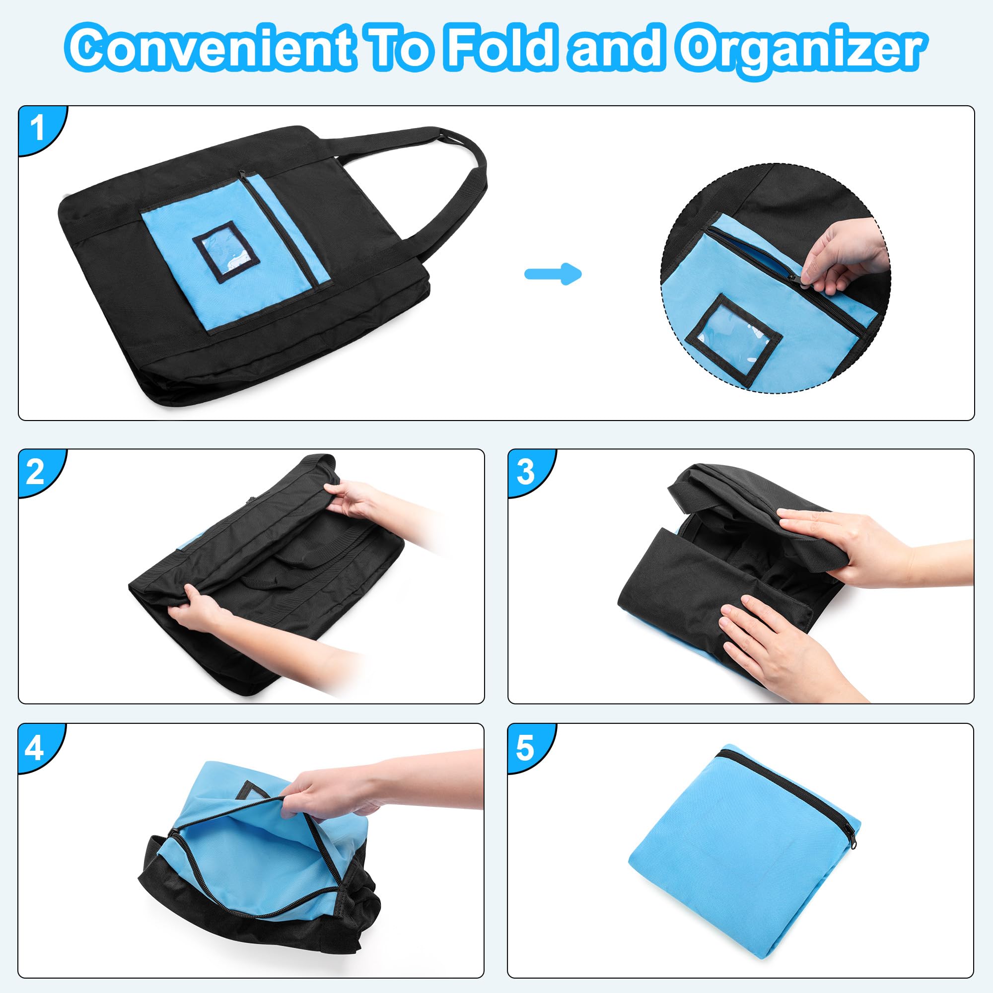 Teamoy Sac pour Coussin Rehausseur, Noir | Sac de Rangement pour Siège Rehausseur, Sac de Voyage pour Chaise Haute (Sac Uniquement)