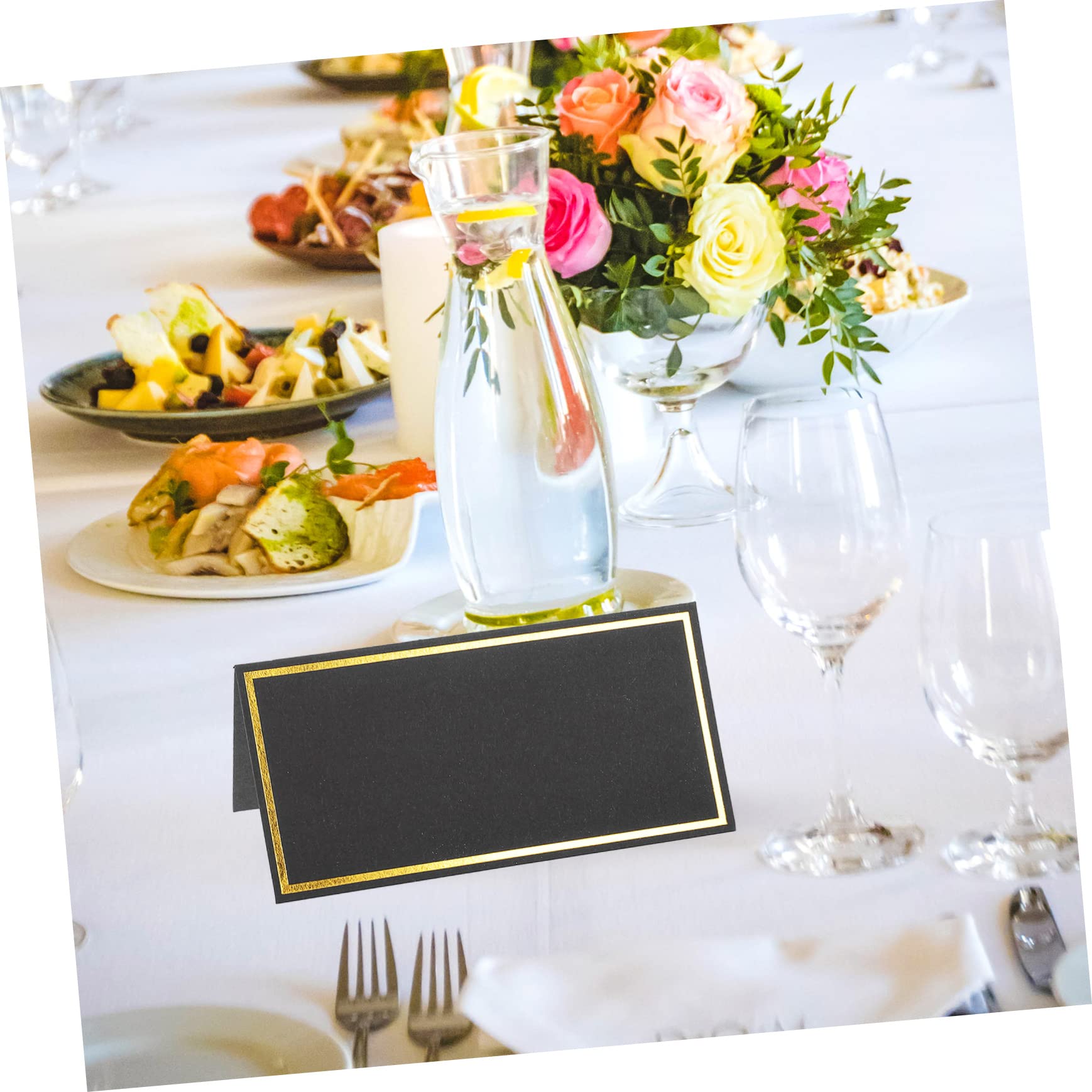 3 Sets Blanko-hochzeitsschilder Einfacher Tischkartenhalter Für Grußkarten Für Partys 50 Stück * 3