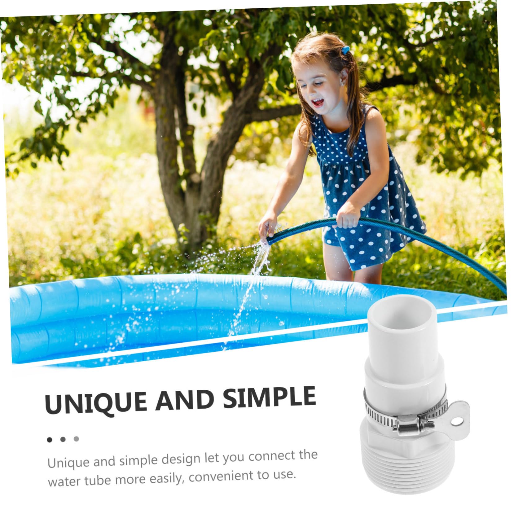 Yardwe 3 Juegos Adaptador De Manguera De Piscina Adaptador Universal De Resistente es De De Piscina De De Repuesto Acero Inoxidable
