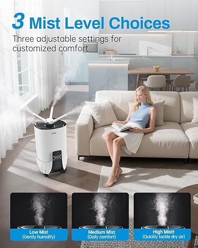 Miniatura 5 de Humidificador para habitación grande de 16 L4.2 galones - Humidificador AILINKE para toda la casa para el hogar, 2000 pies cuadrados con 3