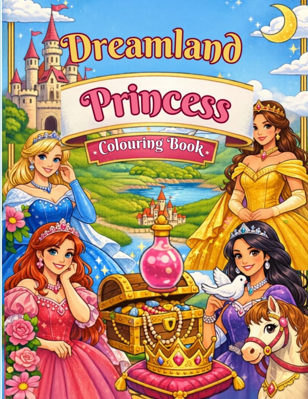 Dreamland Princess Colouring Book: Activity Book