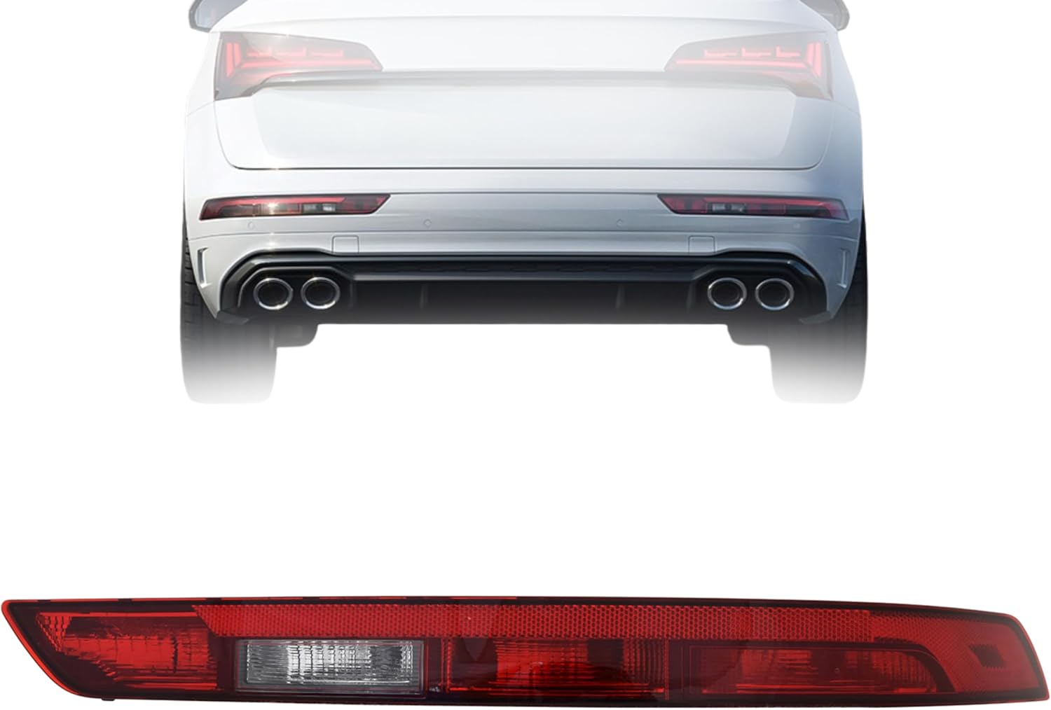 ALLIGATOR AUTO LIGHTS Replacement for Audi Q5 SQ5 2018 2019 2020, Back Up Tail Light Assembly, Halogen Tail Lamp w/Bulbs, PartsLinks: AU2801123, AU2800123, Left & Right Side Pair