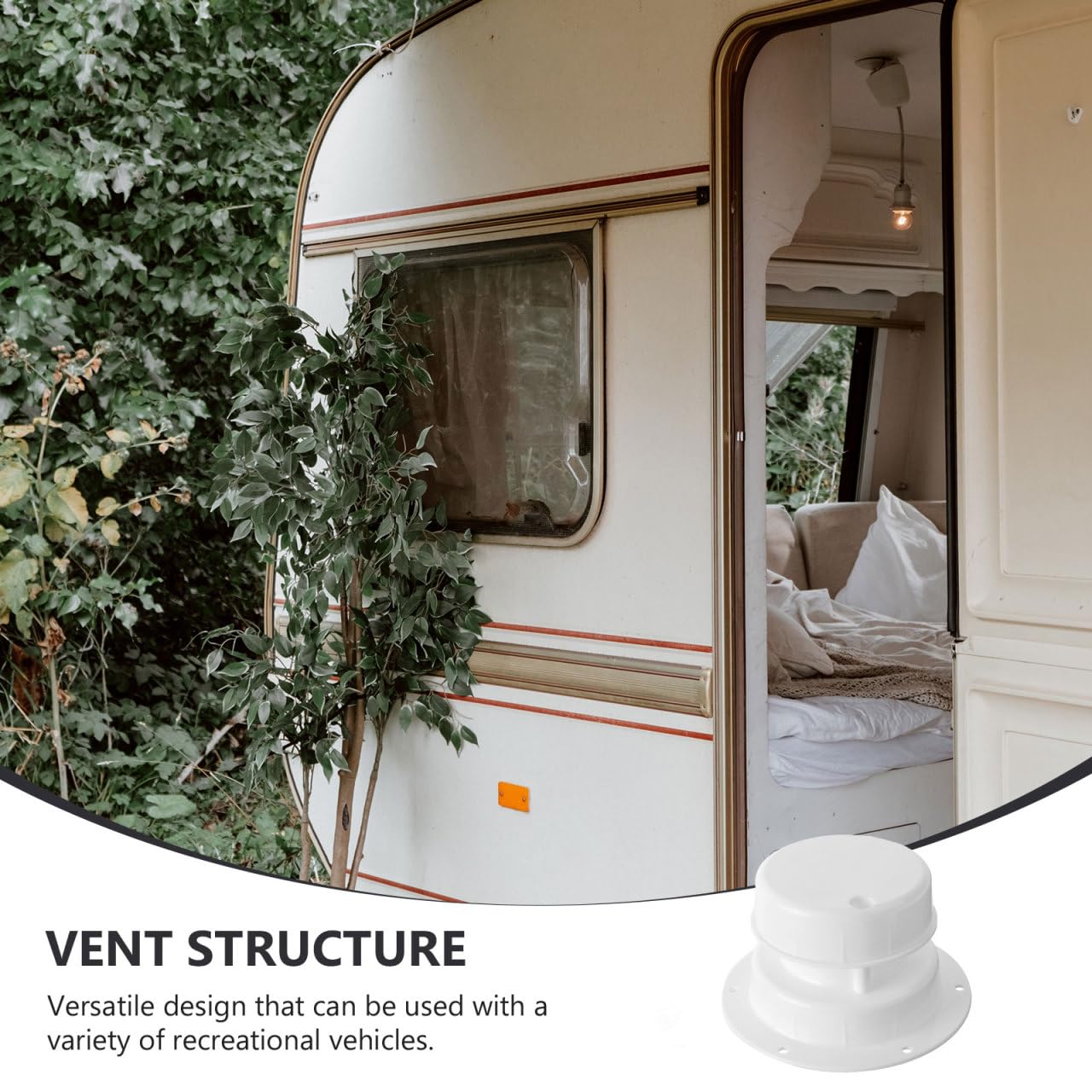 Tapa de ventilación de Techo para autocaravanas Cubierta de ventilación de plástico con eliminación eficiente de olores y circulación de Aire para instalaciones sanitarias de RV