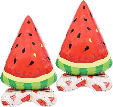 Watermelon Balloons First Birthday Party Decor - 60 Inch Large Standing Watermelon Foil Balloon - Fruit Balloons for Watermelon 1st Birthday Decorations - Watermelon Party Decorations