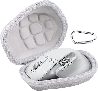 Hard Case for Logitech MX Master 4/3S/3 Advanced Wireless Mouse | Protective Storage Box, Specifically Design for Logitech MX Master Mouse, Soft Velvet Lining, Customized Slots, White Case