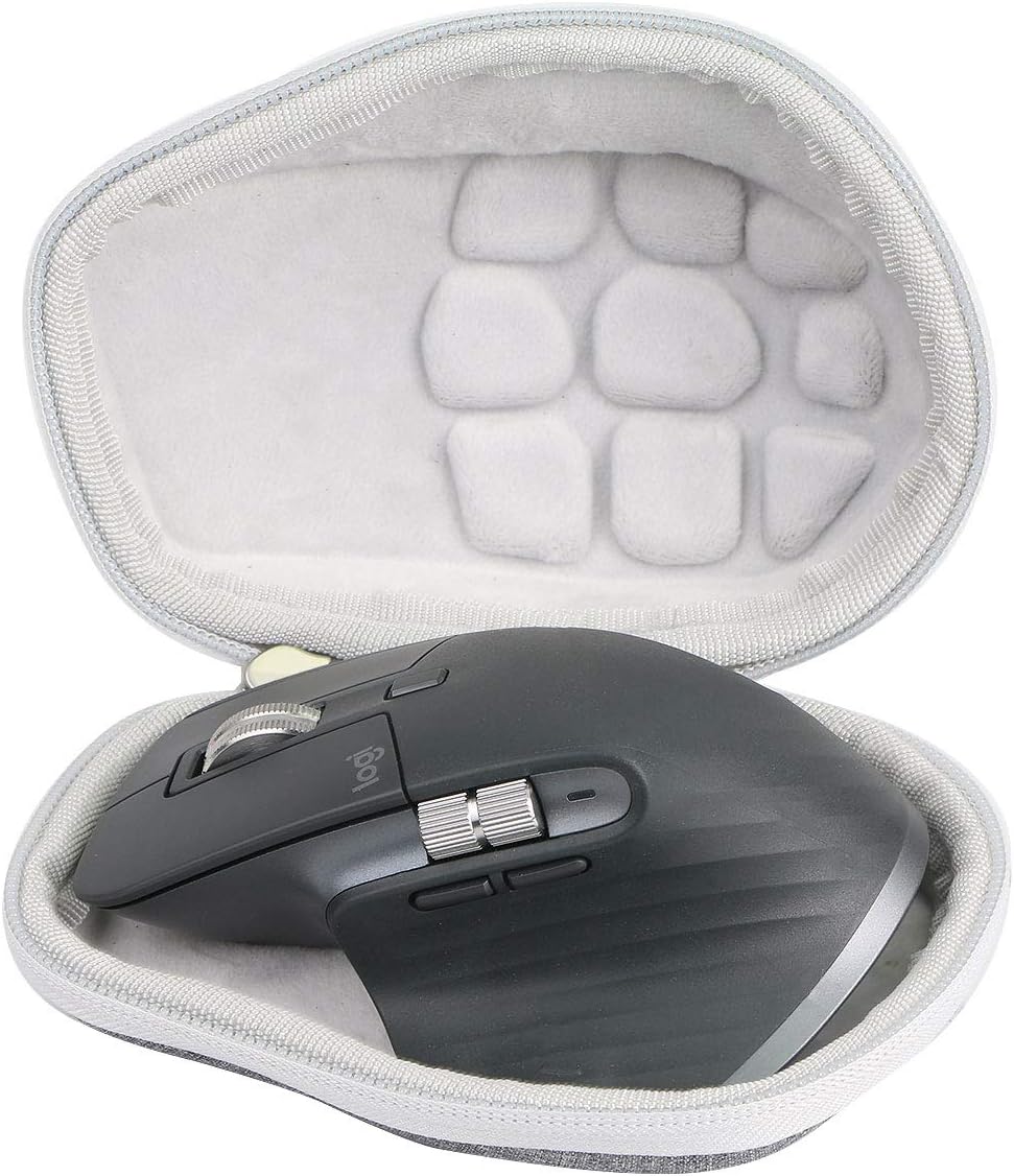 khanka Hard Travel Case + Mouse Feet Pads Replacement for Logitech MX Master 3 / 3S Advanced Wireless Mouse