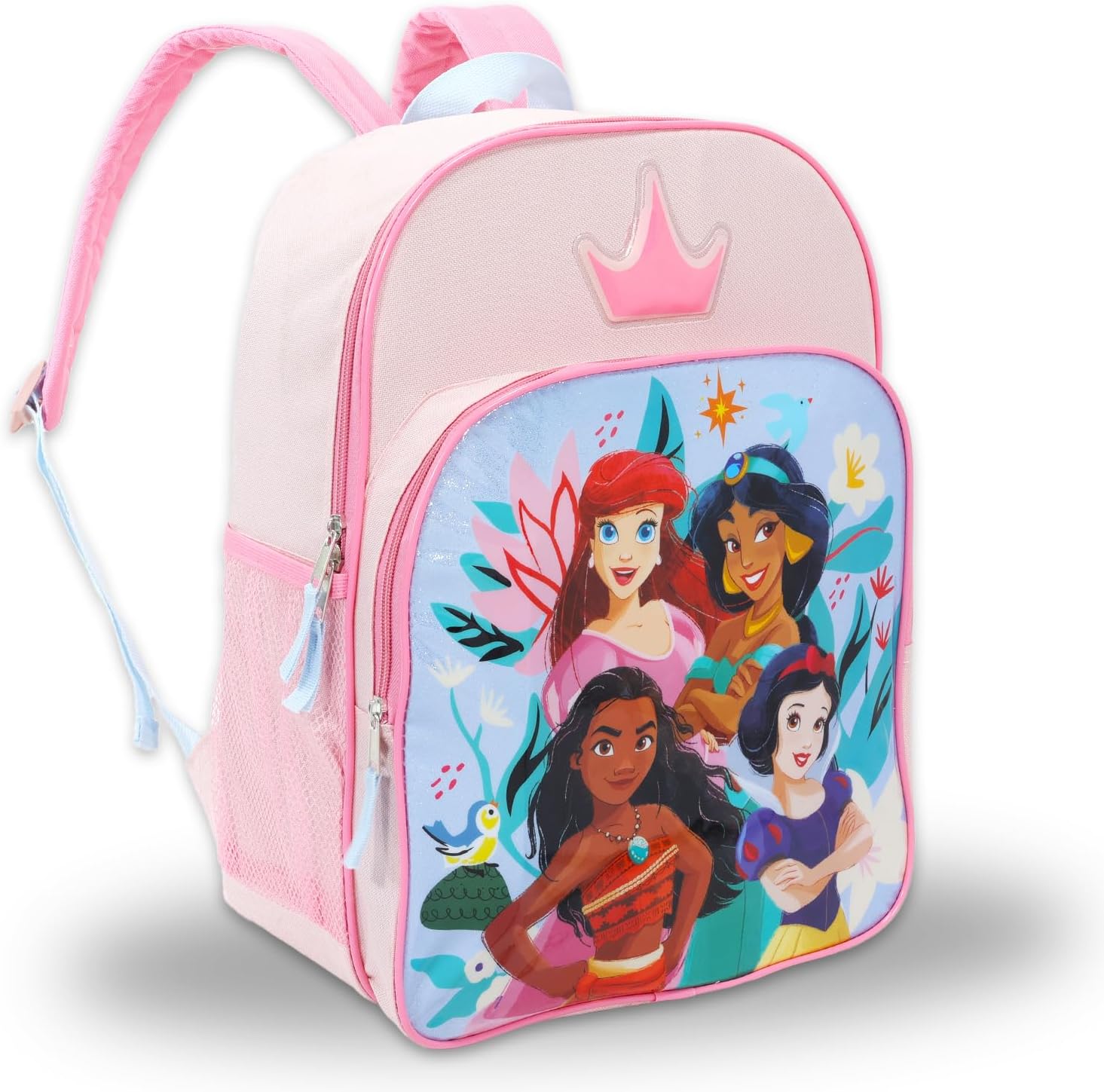 Disney Princess Backpack with Lunch Box Set - Bundle with 16" Backpack, Lunch Bag, Stickers, Water Bottle, More | Disney Princess School Bag for Girls - Image 2