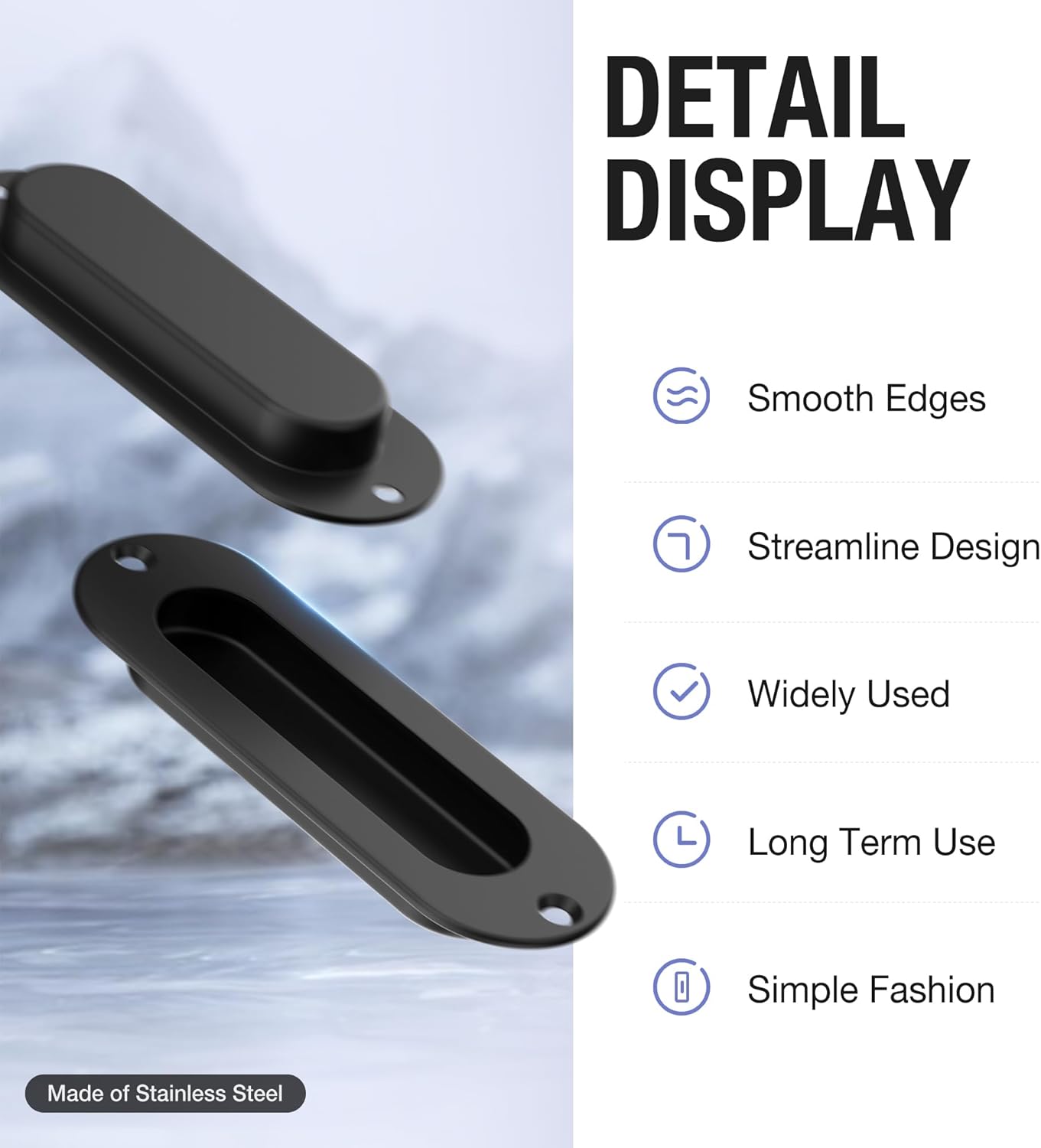 WINSOON Stainless Steel Recessed Finger Pulls (1)