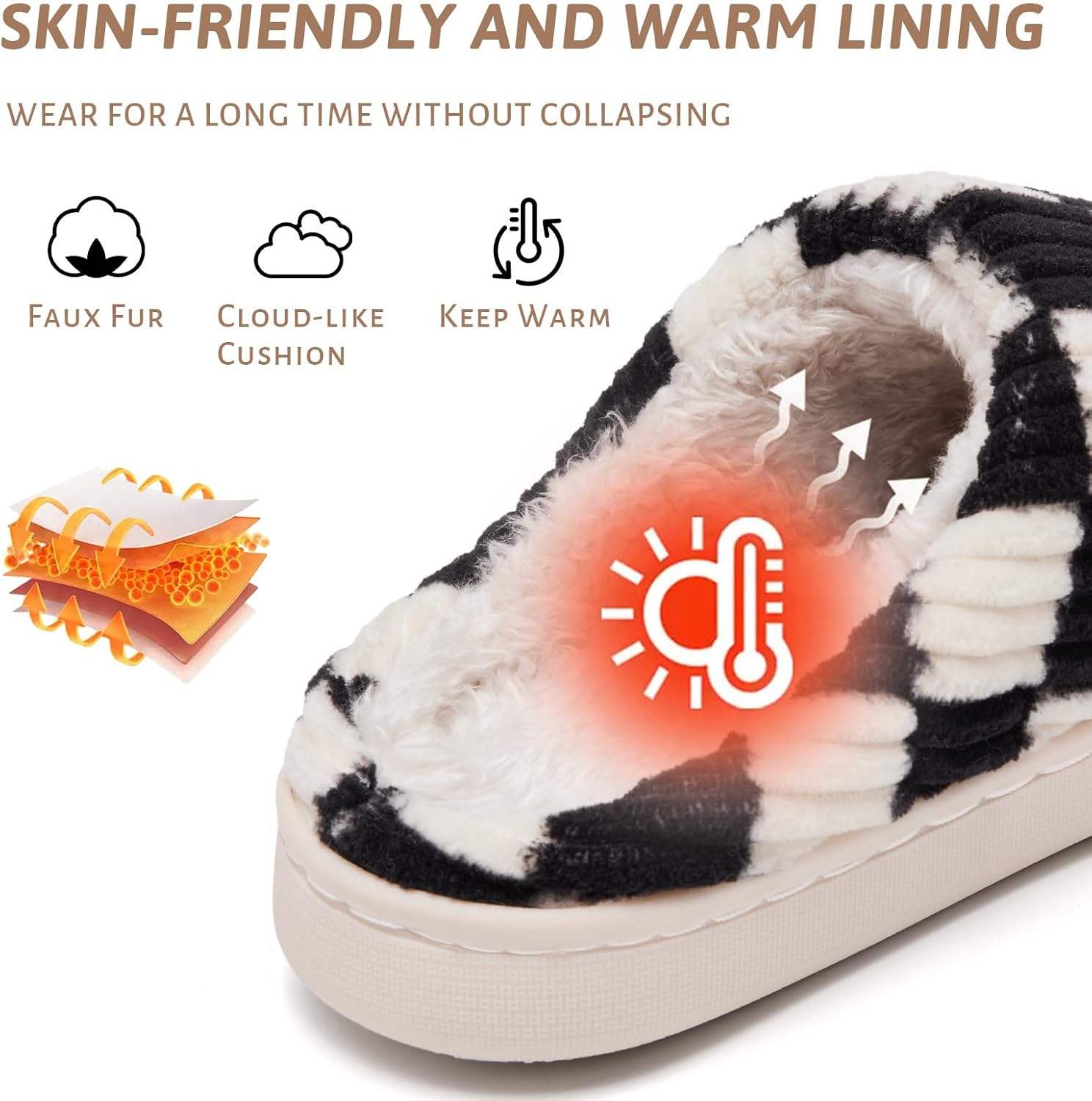 Guyarns Kids Slippers for Boys and Girls Plush Lined Memory Foam Comfort Non-Slip Sole Warm Winter House Shoes for Toddlers & Big Kids Indoor/Outdoor Wear - Image 4