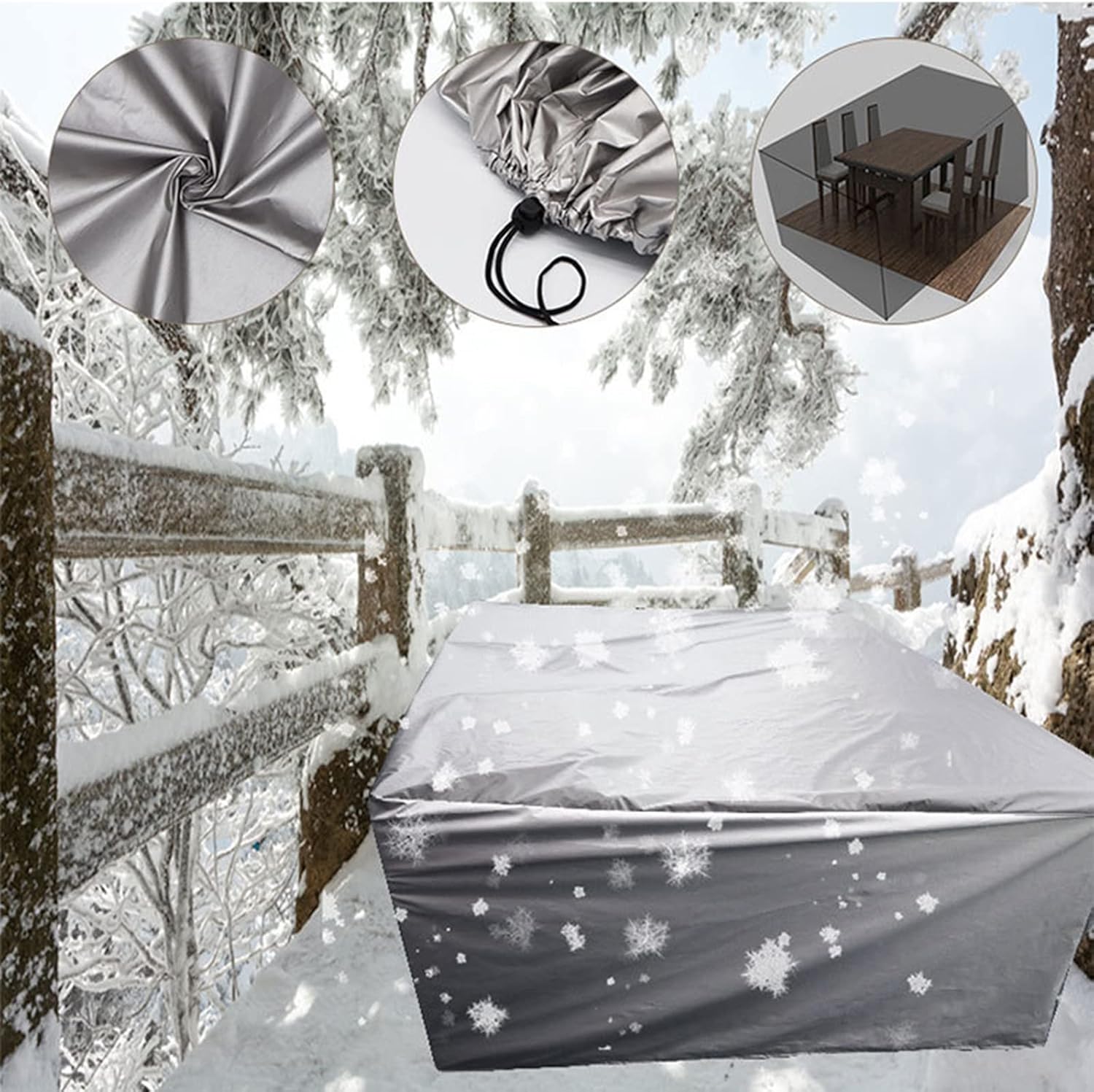 Biotop B2237 Housse De Protection Rectangulaire En Polyester Pour Table