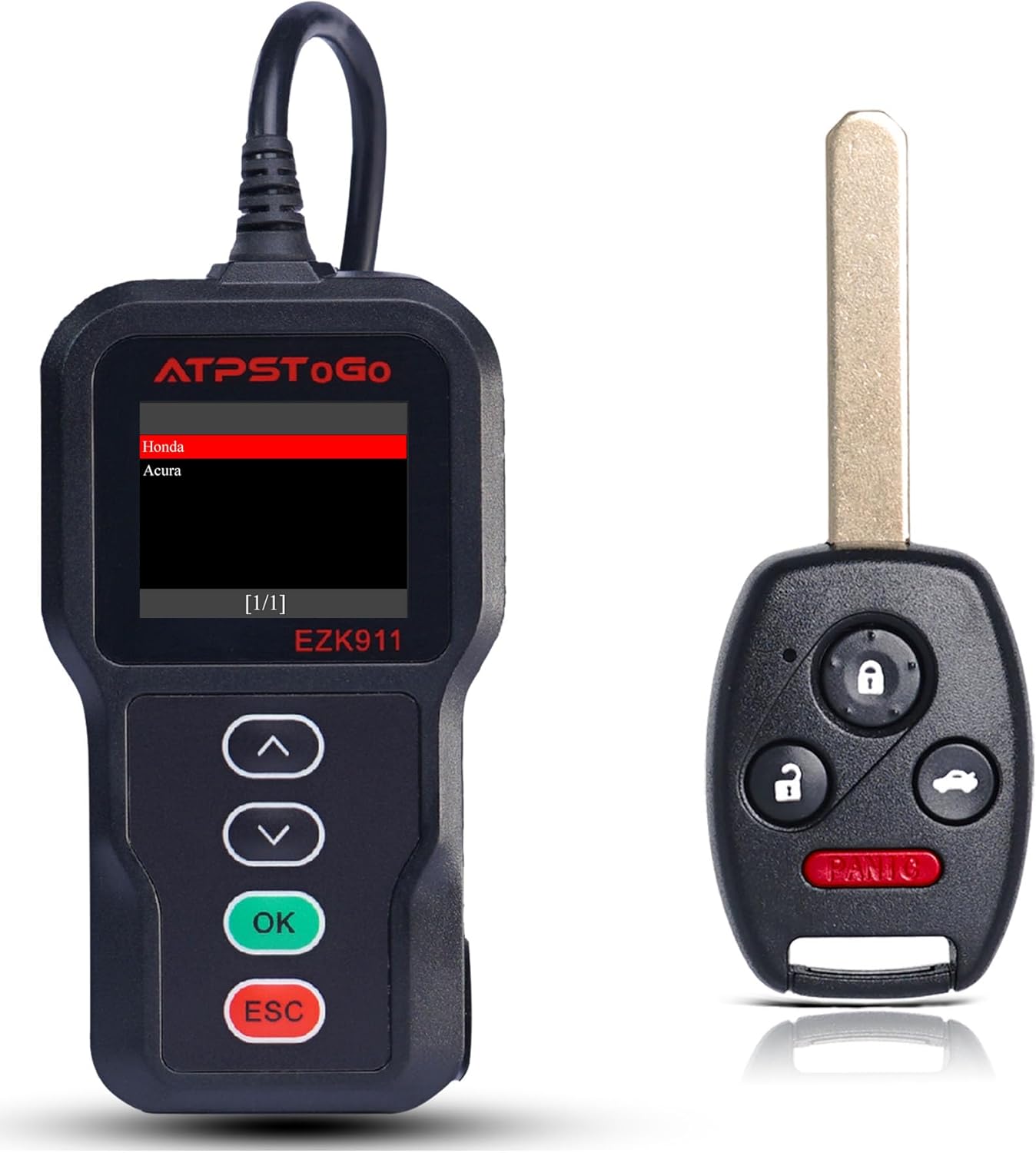 DIY Key Fob Replacement Compatible with Honda Accord Sedan 2008-2012, Pilot 2009-2015 Keyless Entry Remote Control Replace FCC ID: KR55WK49308 4 Buttons